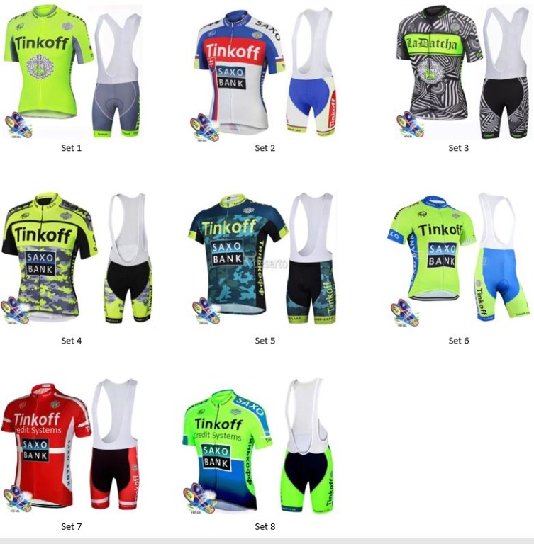 Tinkoff Pro Team Breathable Men Short Sleeve Cycling ...