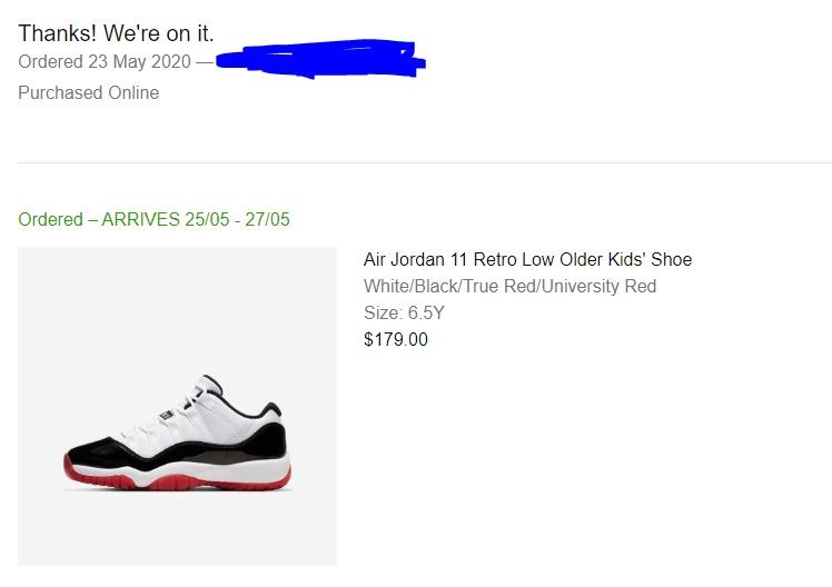 concord 11s size 6