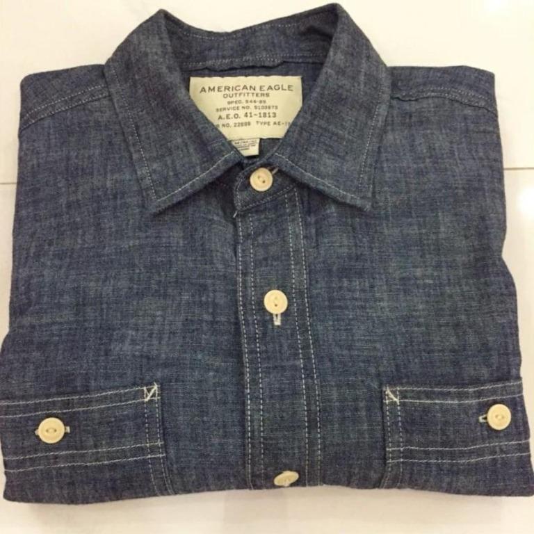 american eagle denim shirts