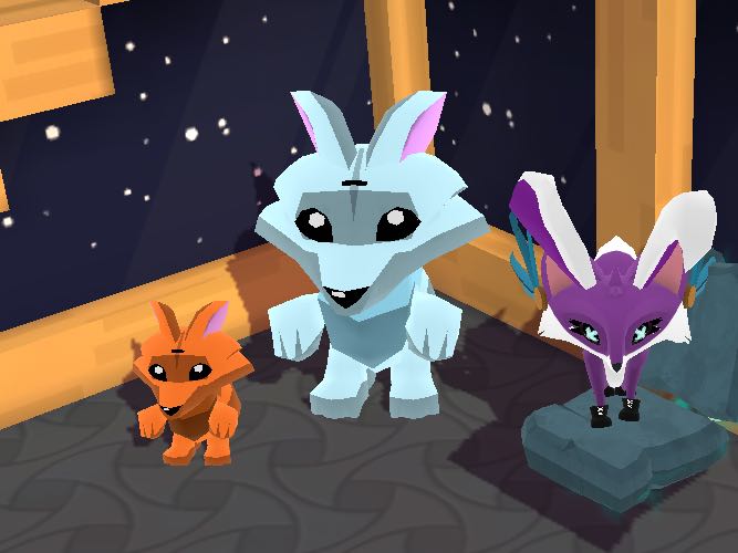 Animal Jam Play wild ajpw Large plusher and normal plushie arctic wolf