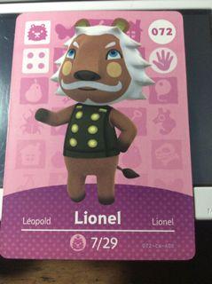 Authentic Animal Crossing Amiibo card Lionel