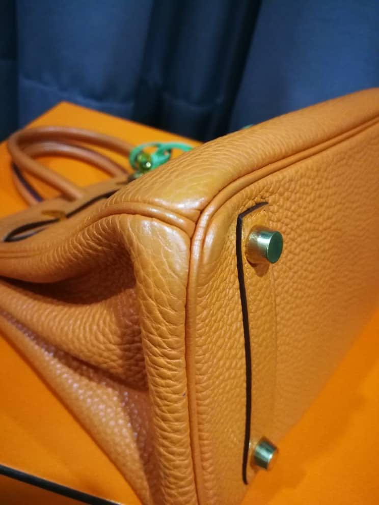 AUTHENTIC HERMES Birkin 25 Orange Togo GHW Bag, Luxury, Bags & Wallets on  Carousell