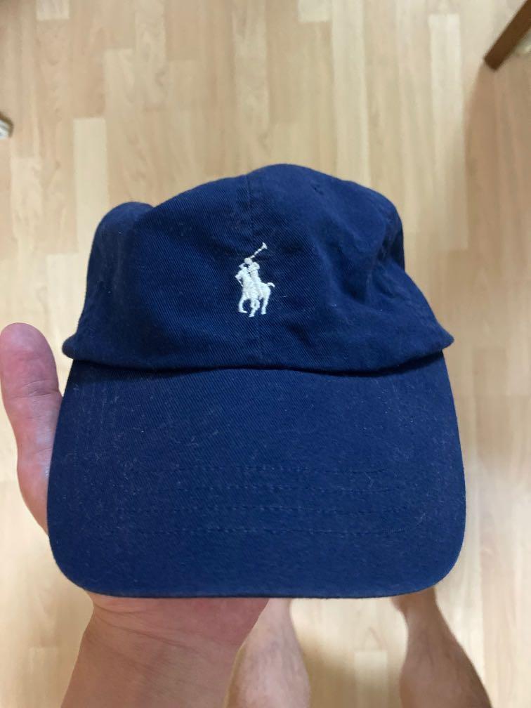 Blue and white ralph lauren cap clearance