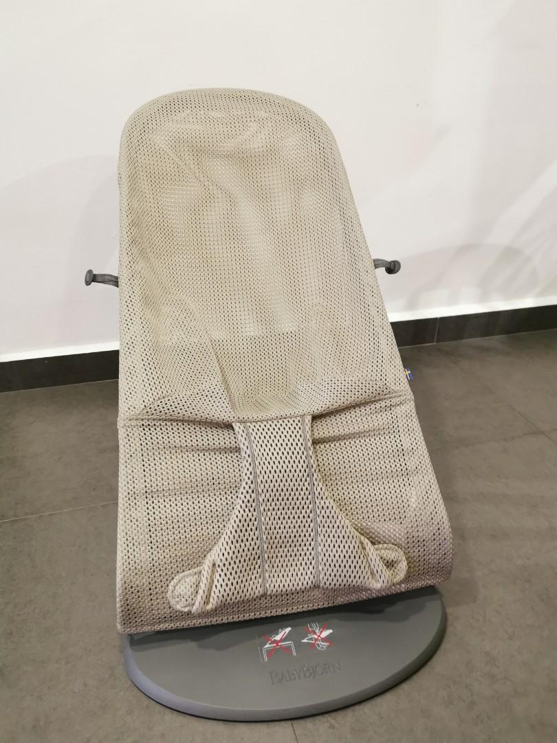 babybjorn bouncer bliss greige mesh