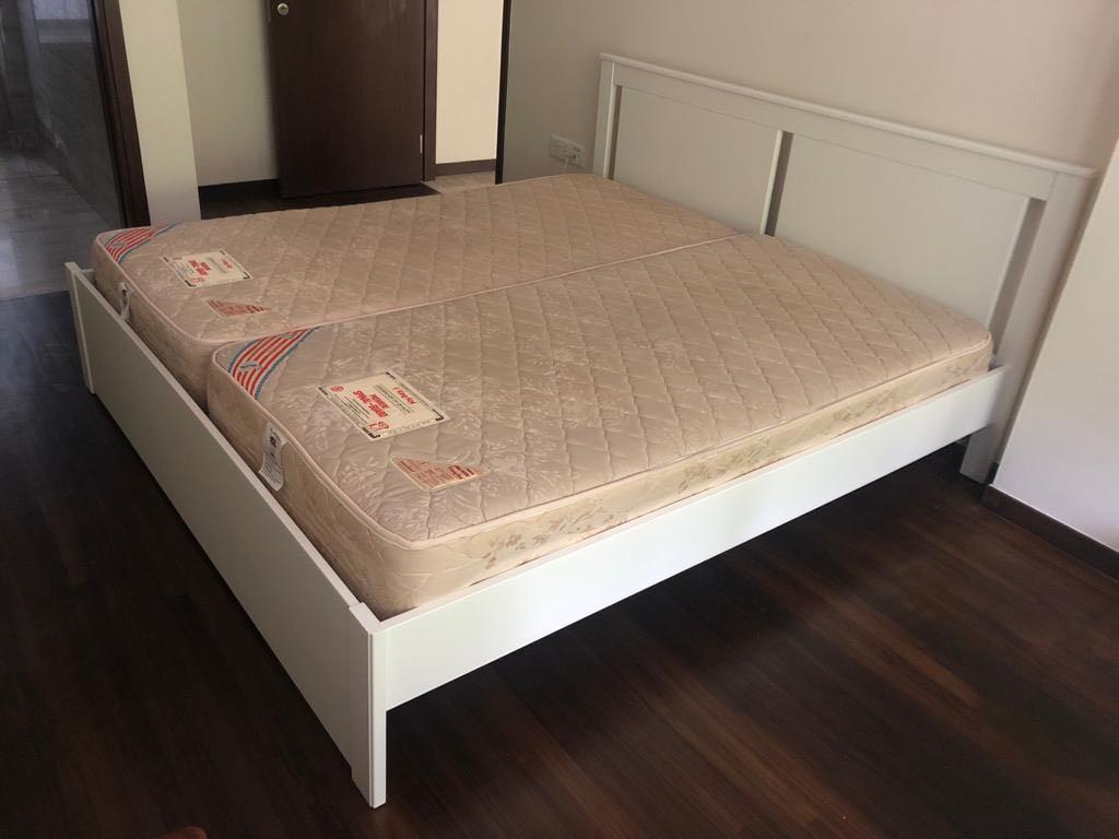 Bed Frame King Size No Mattress Ikea Furniture Beds Mattresses On Carousell