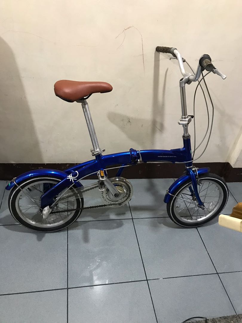 Benetton Folding Bike Size 16 3 Speed Aluminum Frame Sports Bicycles On Carousell The sada folding bike has no spokes and can fold down in seconds to the size of a backpack. benetton folding bike size 16 3 speed aluminum frame