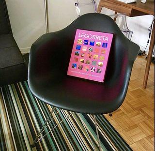 Black Modern Eiffel Style Armchair with Steel Legs