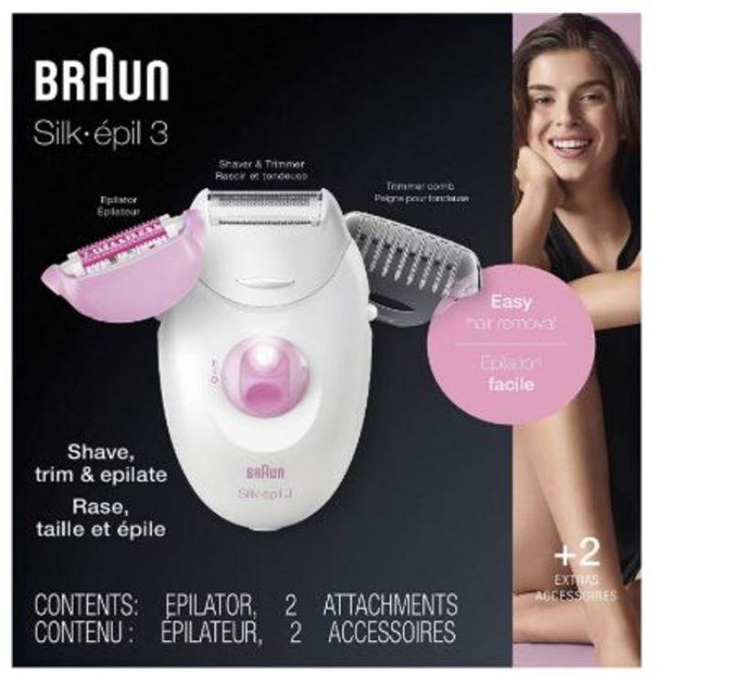 Braun 3 3270 Silk Epil Epilator Rechargeable Cordless Electric Legs ...