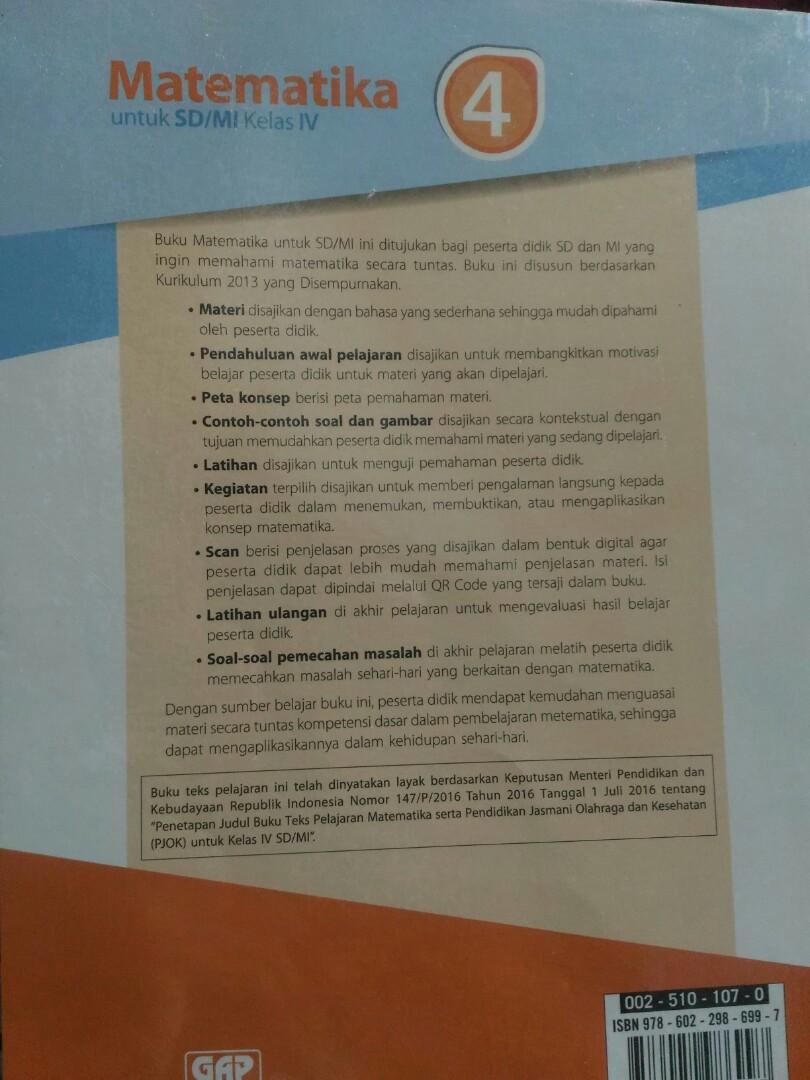 Buku Matematika Gap Kelas 4 Dunia Sosial