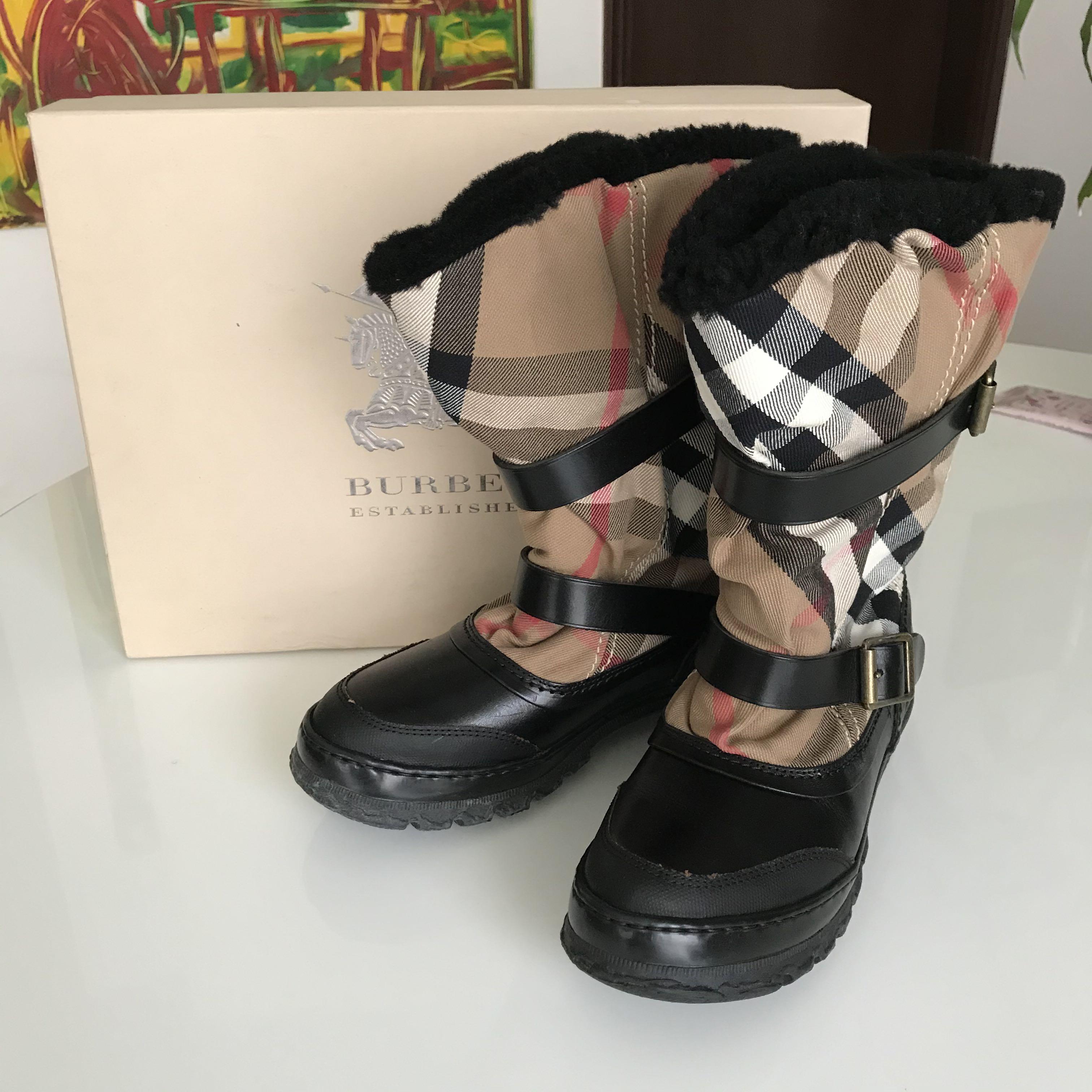 Burberry Winter Snow Boots, Luxury 
