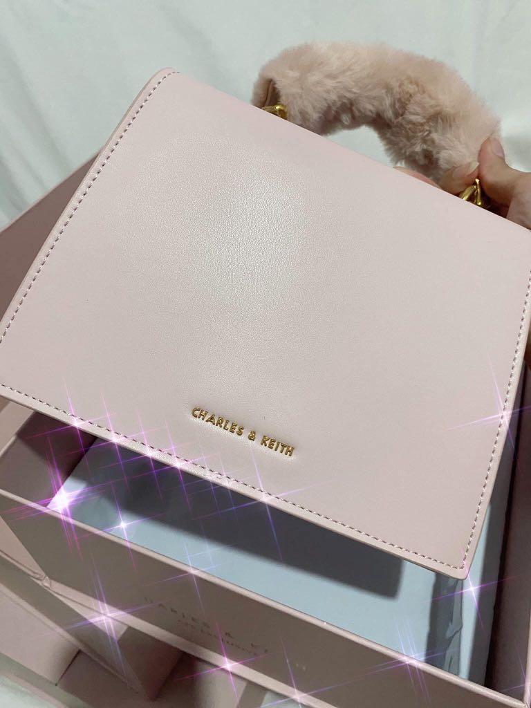 Charles and keith plush powder bag price online