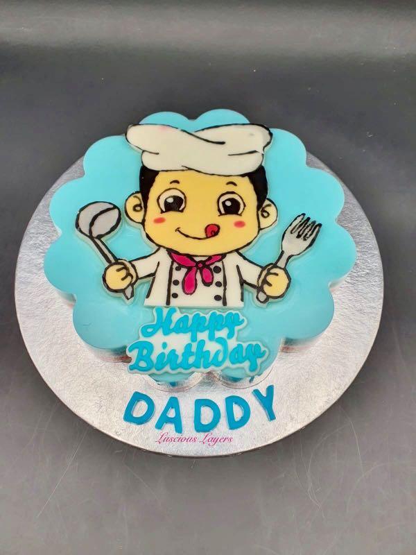 Chef theme jelly cake, Food & Drinks, Baked Goods on Carousell