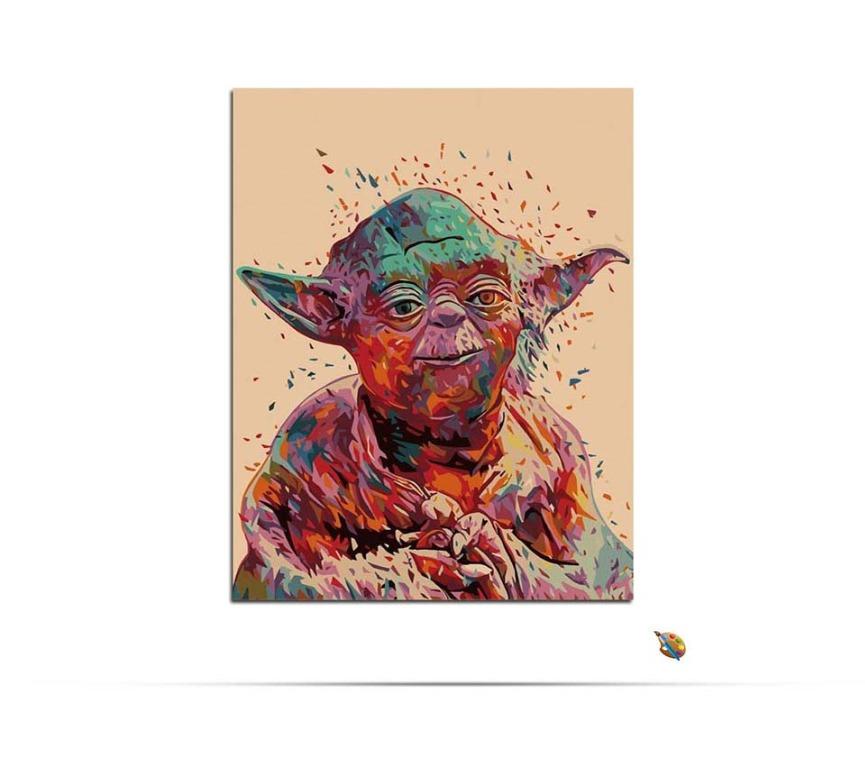 Diy Paint By Numbers Star Wars Yoda Art Canvas Painting Design