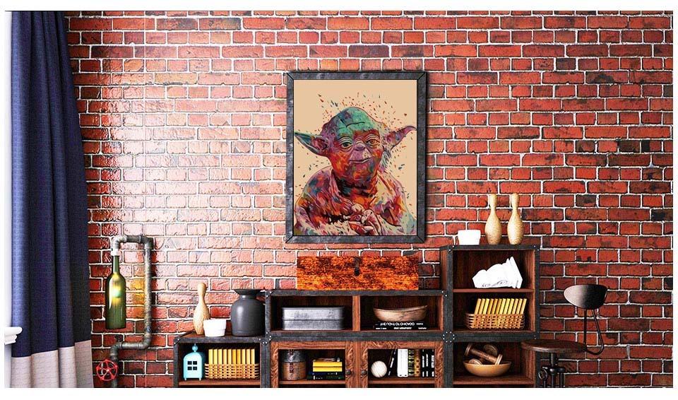 Diy Paint By Numbers Star Wars Yoda Art Canvas Painting Design
