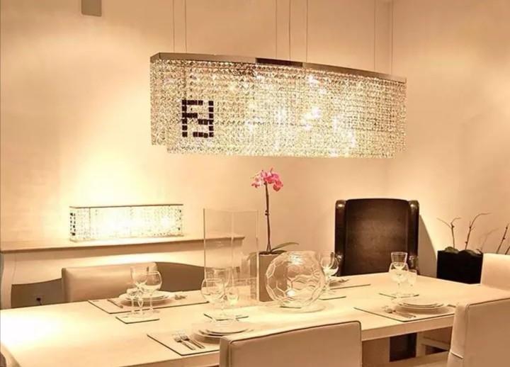 Double Ff Crystal Dining Lights With Installation Furniture Home Decor Lighting Supplies On Carousell