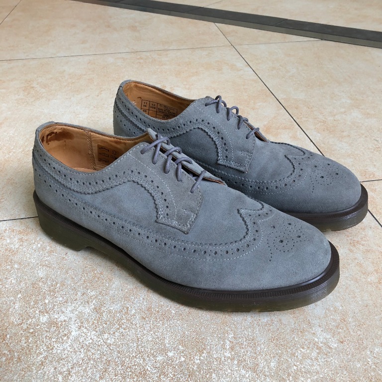 Dr. Martens 13844 Brouges Gray Suede Men s Fashion Footwear Dress Shoes on Carousell