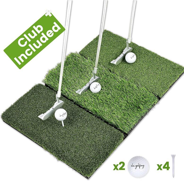 Golf ball hitting mat clearance