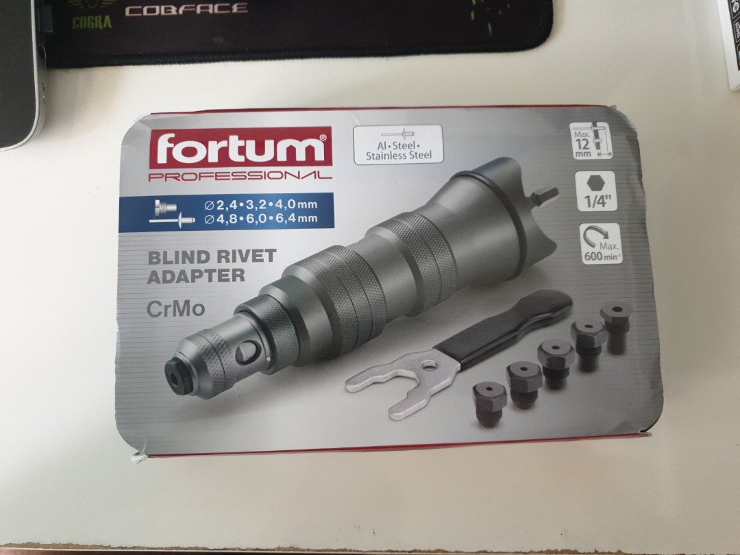 FORTUM Blind Rivet Adapter, Furniture & Home Living, Home Improvement & Organisation, Home