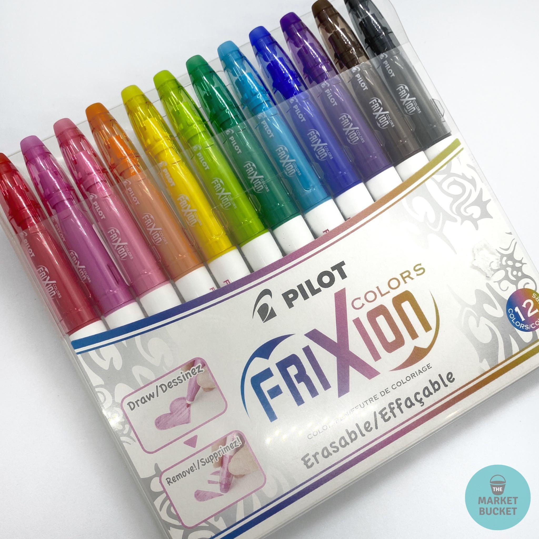 essence negatief Scepticisme Frixion Colors Erasable Markers (12-Color Set), Hobbies & Toys, Stationary  & Craft, Craft Supplies & Tools on Carousell