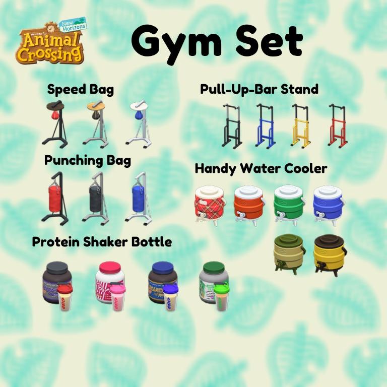 [ACNH GYM ITEMS] Complete Nook Cranny Furniture Items Animal Crossing
