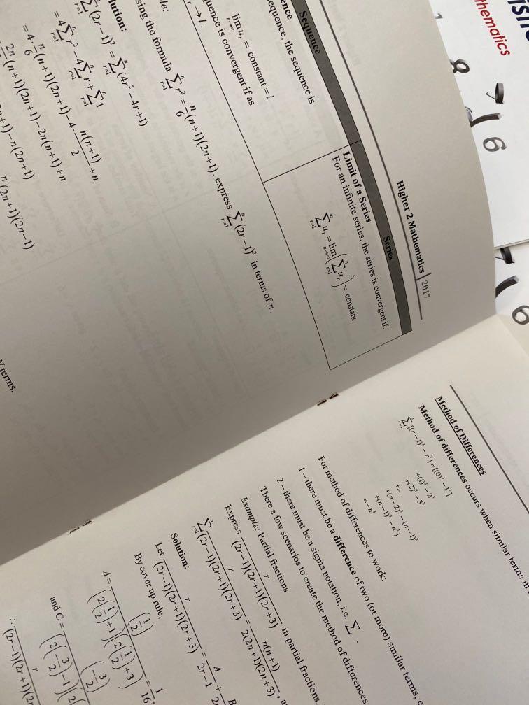 H2 math summary books (Terence chia), Books & Stationery, Textbooks ...