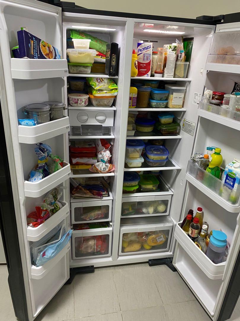 Hitachi Side By Side Fridge RS705P2MSGBK 609L, TV & Home Appliances