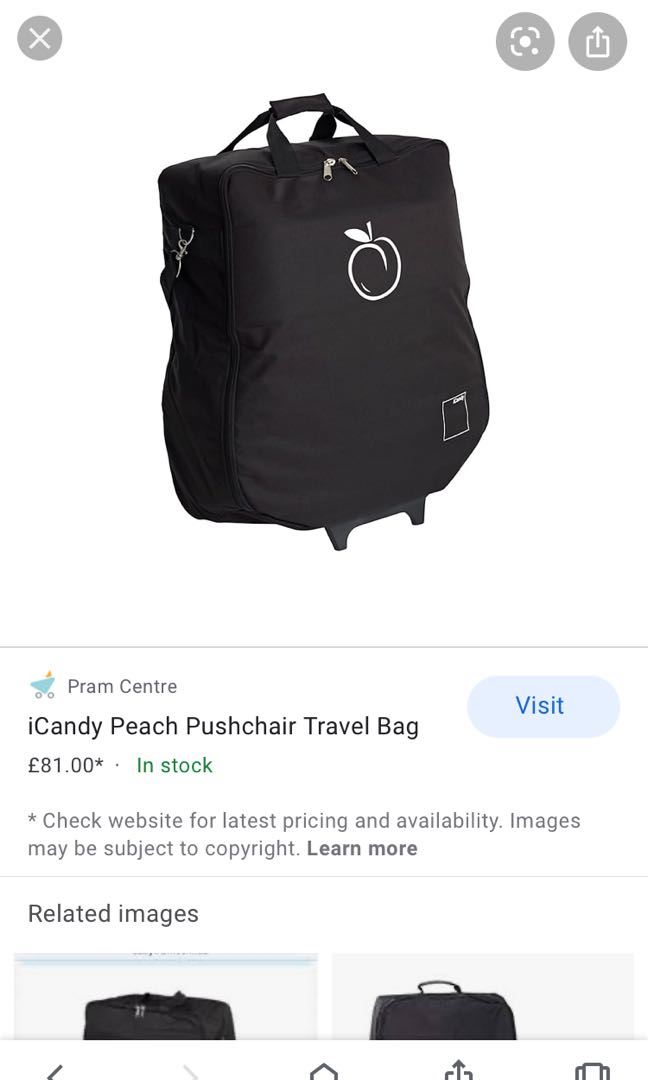 icandy peach travel bag