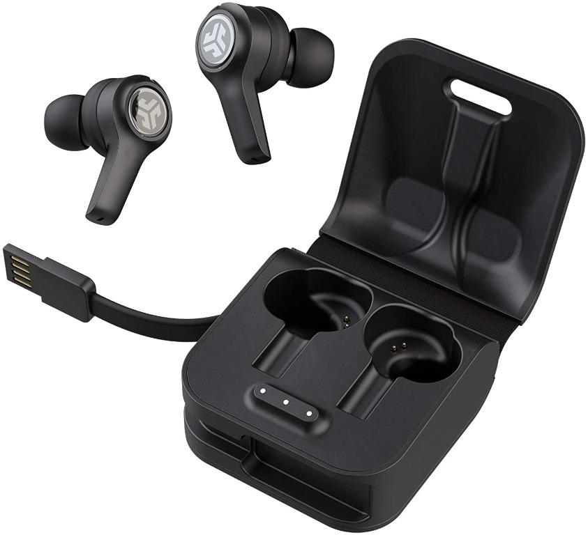 JLab Audio JBuds Air Executive True Wireless Bluetooth Earbuds Charging Case Black C3 Calling with Dual Microphones Long Travel Playtime Bluetooth 5.0 Connection 3 EQ Sound Settings Random Color Audio...