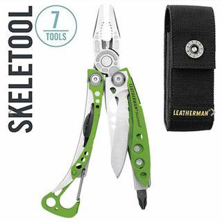 LEATHERMAN SKELETOOL LIME GREEN MULTITOOLS with NYLON SHEATH EDC (Made in USA) Gerber