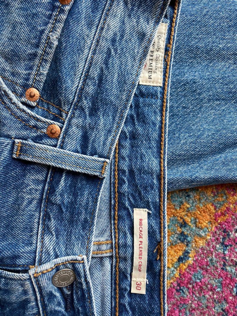 Ribcage pleated new arrivals cropped jeans