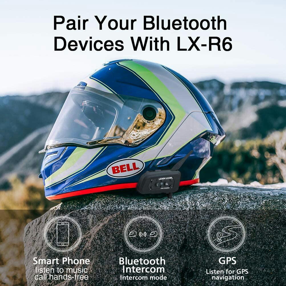 LEXIN LX R6 2pcs BT Interphone Bluetooth Motorbike Motorcycle