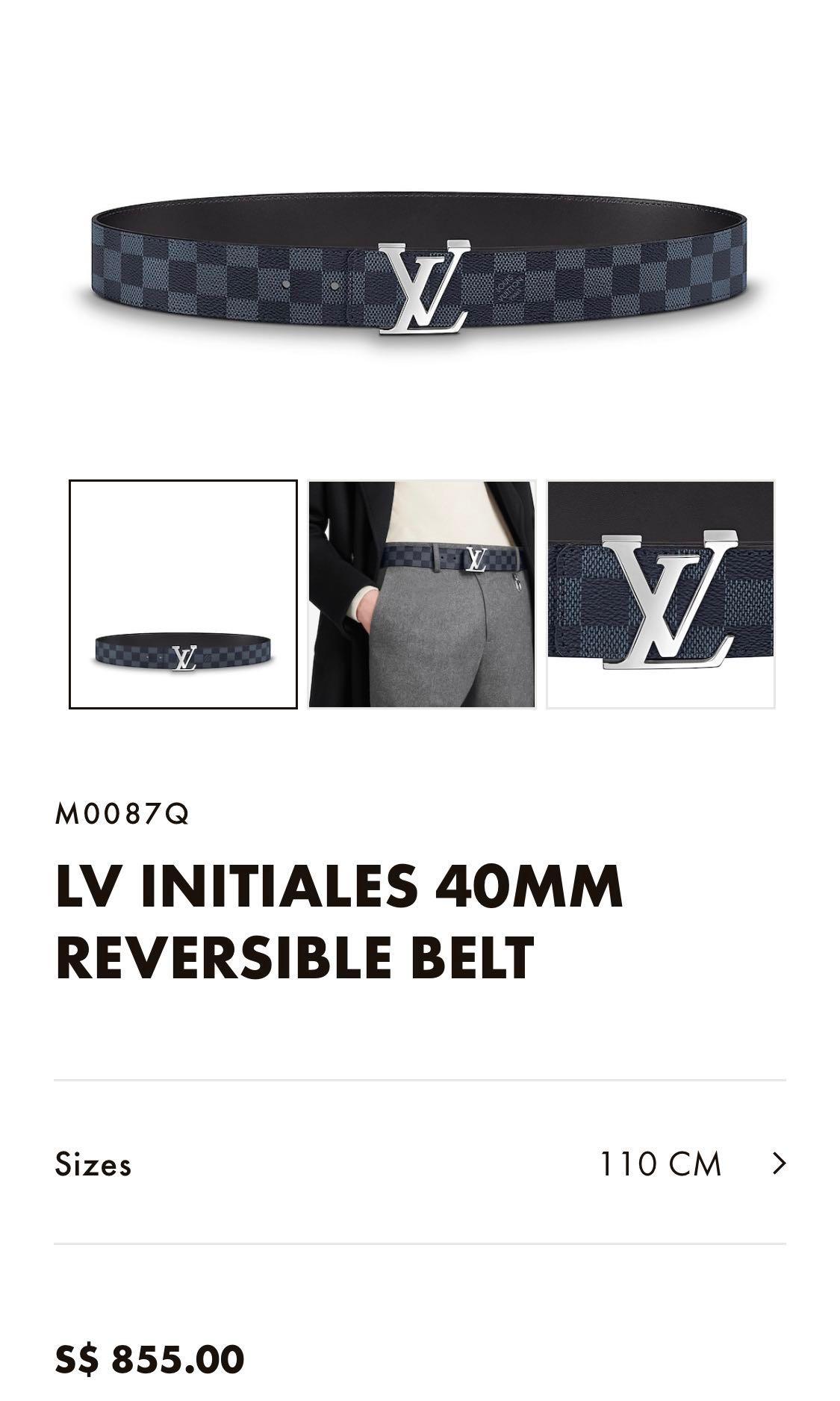 Louis Vuitton x Supreme Initiales Belt 40 MM Monogram Red 110 cm
