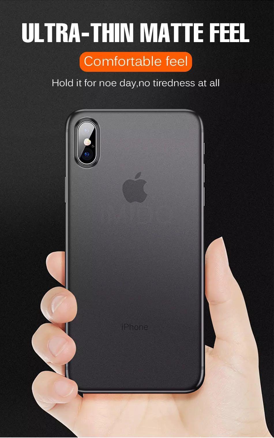 Apple Iphone Case Transparent Matte 11 Pro Max X Xs Xr Mobile