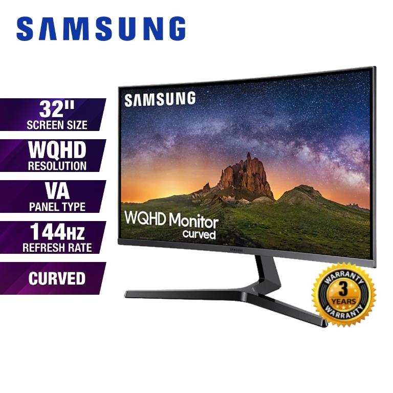 Monitor Samsung Led Curve 32 Lc32jg50 Va Wqhd 4ms Hdmi 2 Dp 144hz Lc32jg50qqexxm Electronics Computer Parts Accessories On Carousell