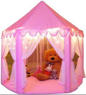 Monobeach Princess Tent Girls Large Playhouse Kids Castle Play Tent with Star Lights Toy for Children Indoor and Outdoor Games, 55” x 53” (DxH)