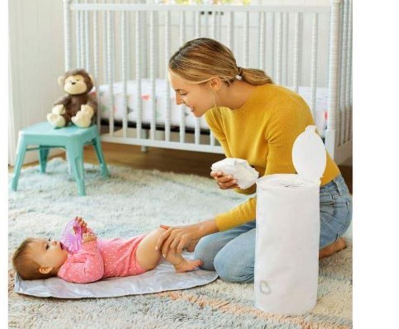 Munchkin 5Pack Toss Portable Disposable Diaper Pail for Baby Holds 150