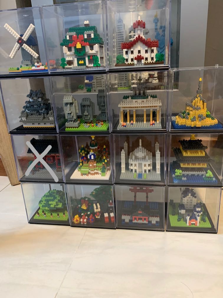 Nanoblock clearance with display case, Hobbies & Toys, Toys & Games on