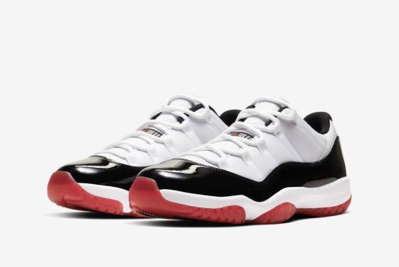 Red low jordan 11 on sale