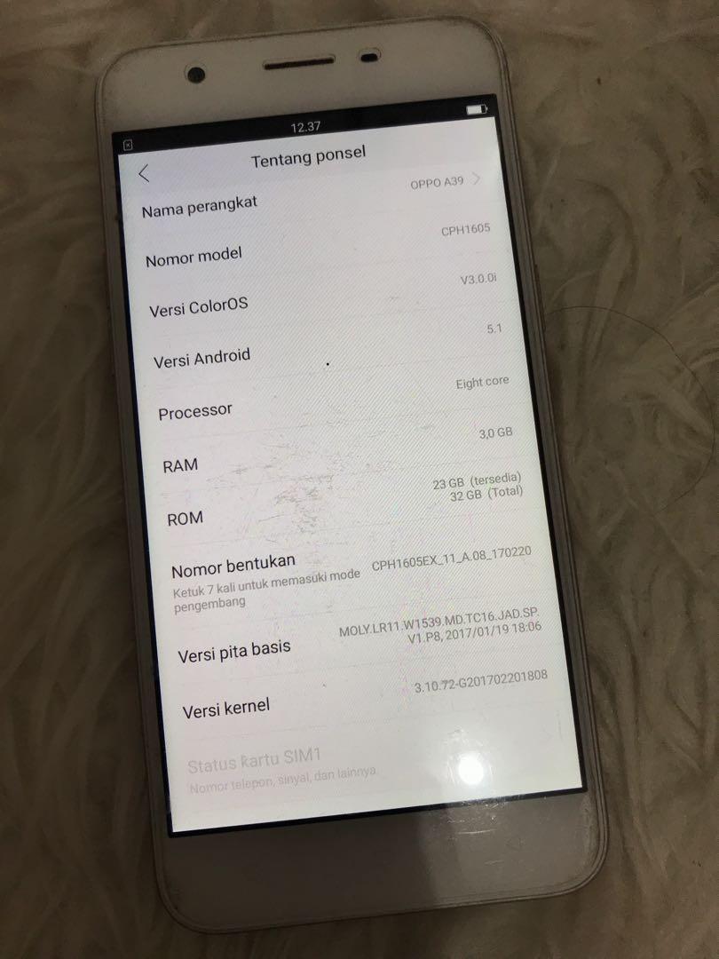 Oppo A39 3gb 32gb Bekas Kondisi Sesuai Gambar Telepon Seluler Tablet Ponsel Android Oppo Di Carousell