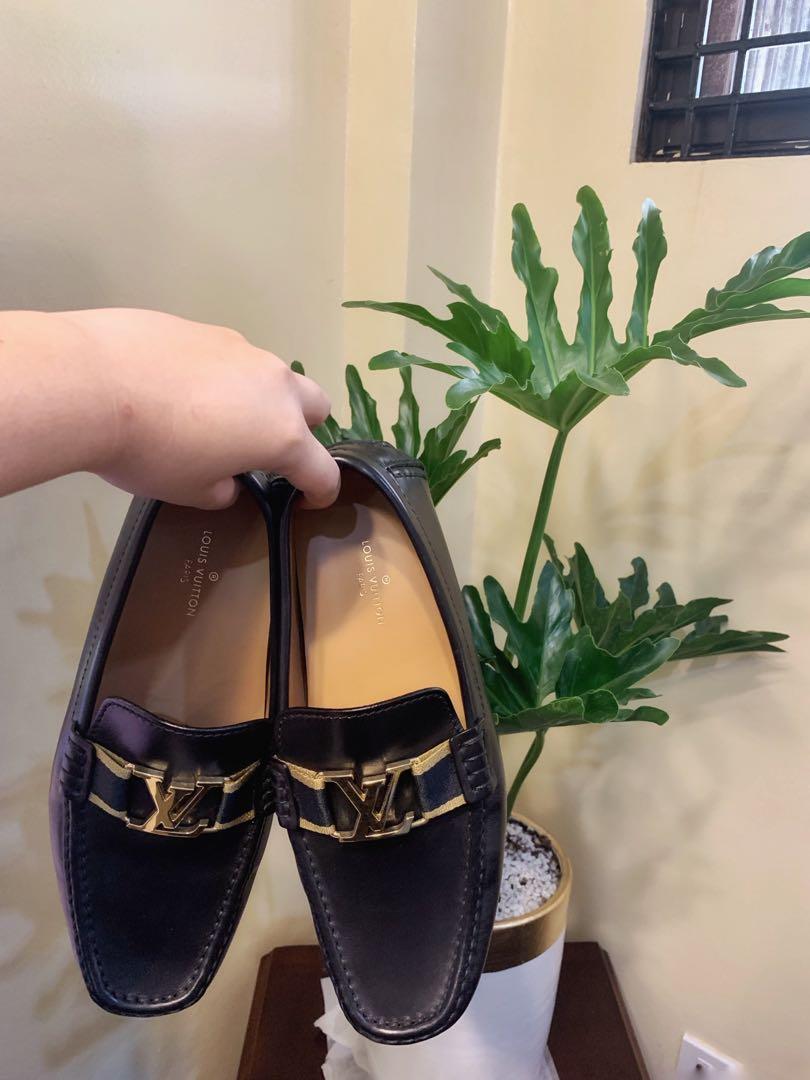 Louis Vuitton, Shoes, Louis Vuitton Mens Black Leather Dress Shoe Size 8