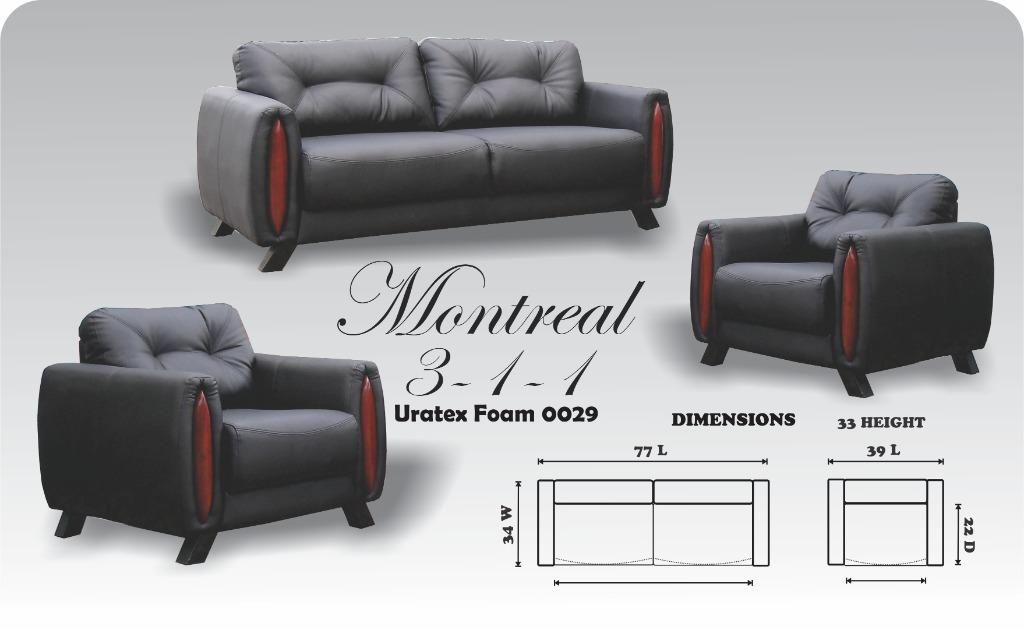 Original Uratex Foam Montreal 311, Furniture & Home Living, Furniture, Sofas on Carousell