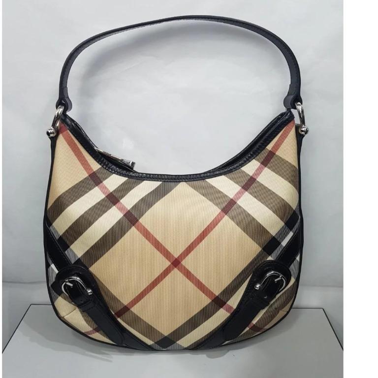 Preloved Used Burberry Signature Checks Ladies Womens Hobo Bag Handbag, Luxury, Bags & Wallets ...