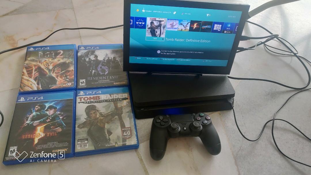 Ps4 Slim 500gb With Protable Tv Video Gaming Video Game Consoles On Carousell
