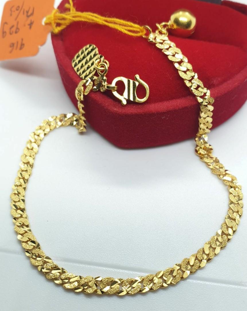 Rantai Tangan Emas 916 Padu Women S Fashion Jewellery On Carousell