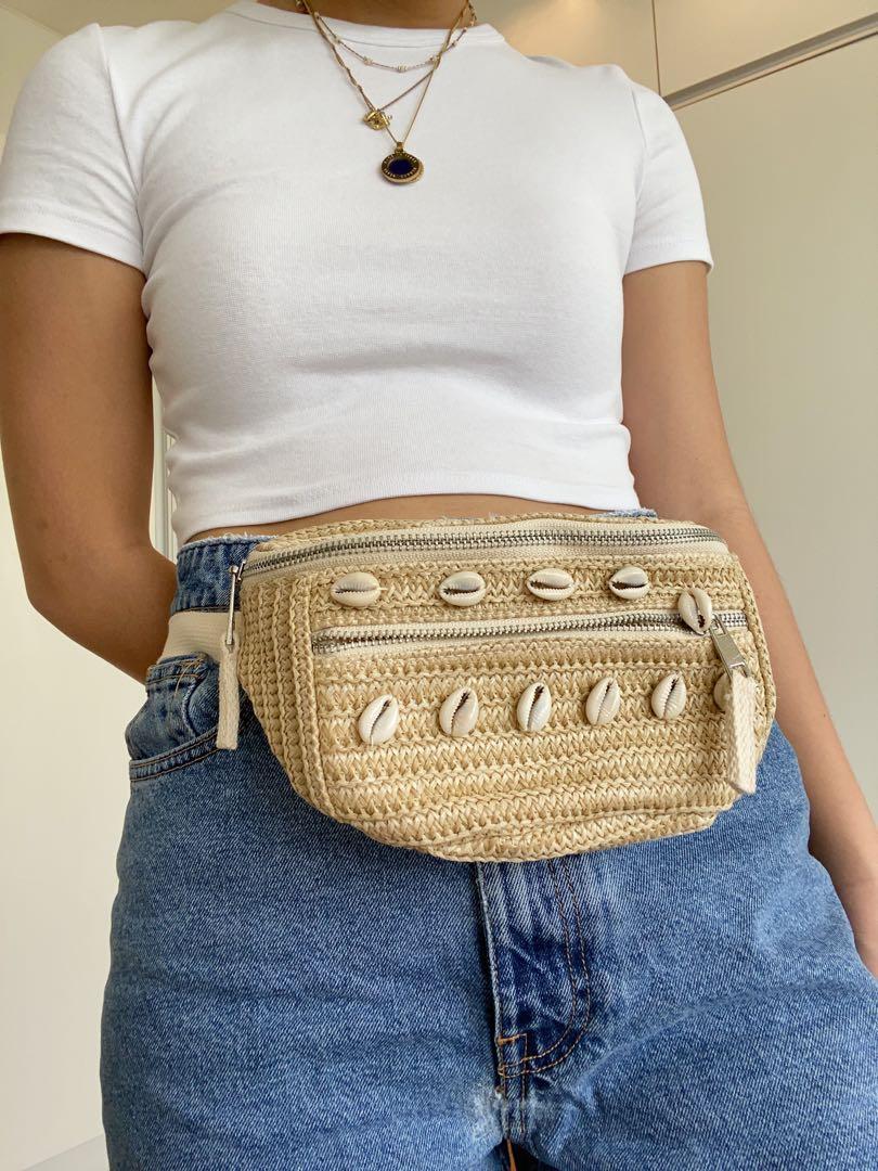 rattan fanny pack