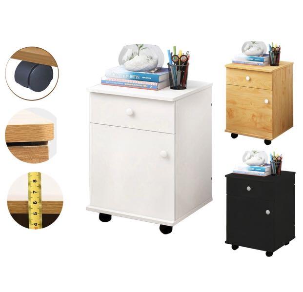 Ready Stock Modern 2 Drawer Wooden Bedroom Nightstands Cabinet Bedside Table With Wheels Home Furniture Others On Carousell