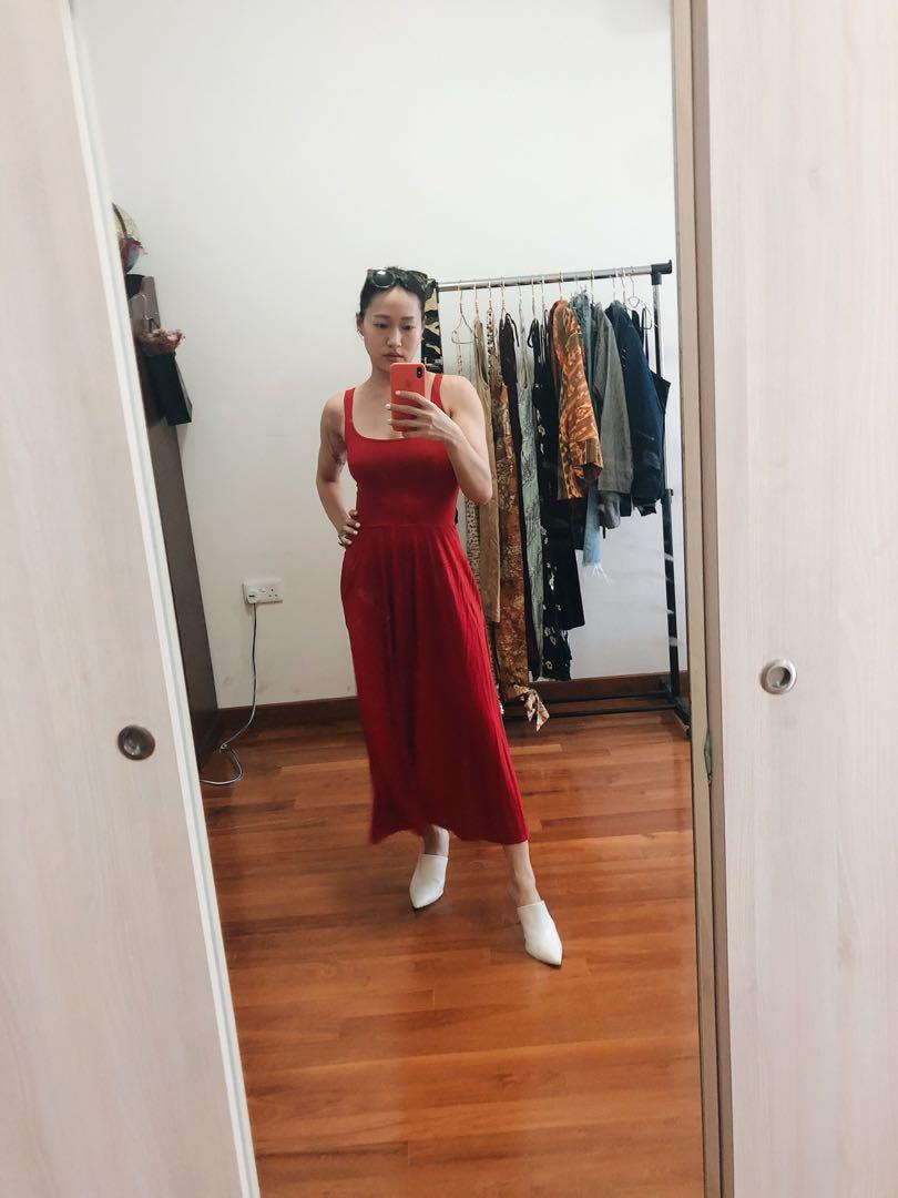 Reformation Rou Dress in Red, Women's Fashion, Dresses & Sets, Dresses ...