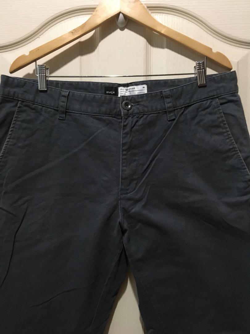 RVCA Chino Pants (Category: Chinos) located in Las Pinas. Submitted by 8ocho8 (Listing ID 1008225640, Image 2). Description: RVCA All Time Chino Pants Bought in Plato’s Closet Honolulu, Hawaii Color: Gray Slim Fit Semi Stretch fabric 9/10 Condition Measurements are on the pictures posted. Meetup in Las Piñas area or Shipping pwede. Check out my other stuff for sale! Maraming salamat po.