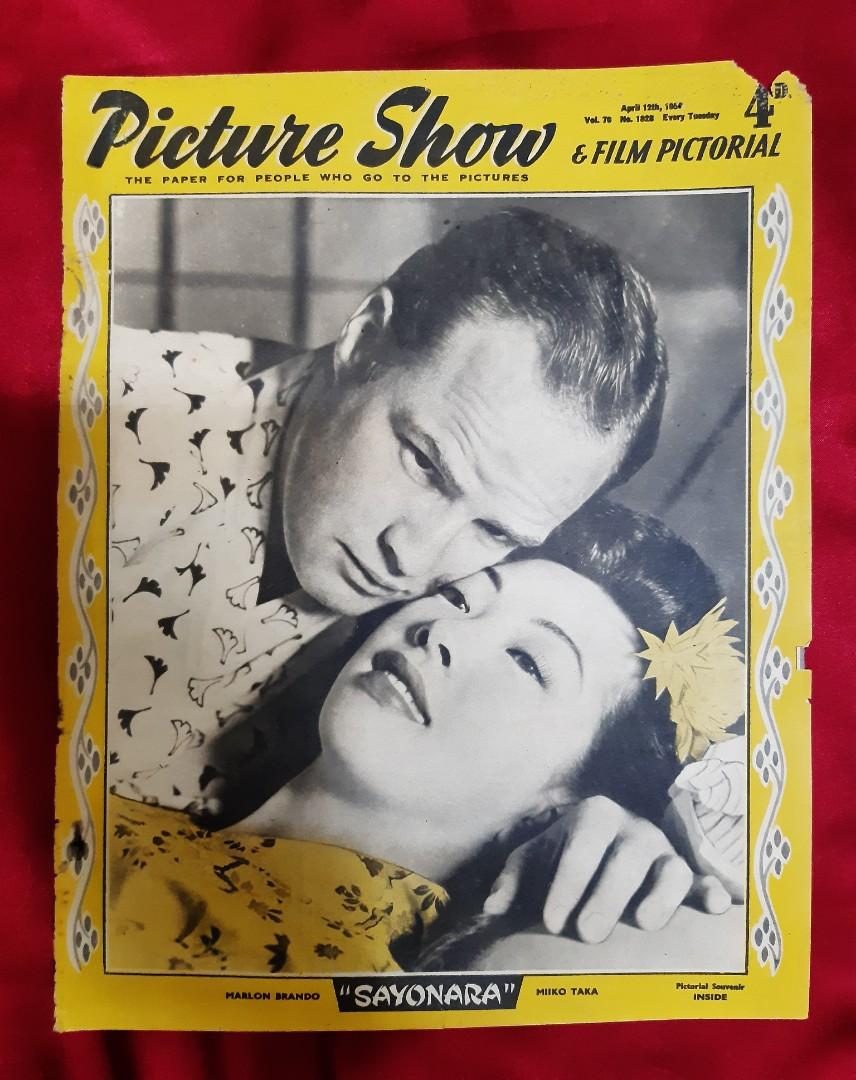 SAYONARA 1957 Film Collectible Marlon Brando & Miiko Tara Pinup Page Poster, Hobbies & Toys