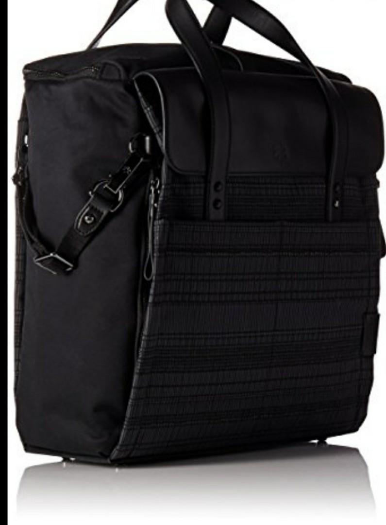 SKIP HOP Highline Black Polyester Convertible Diaper Backpack